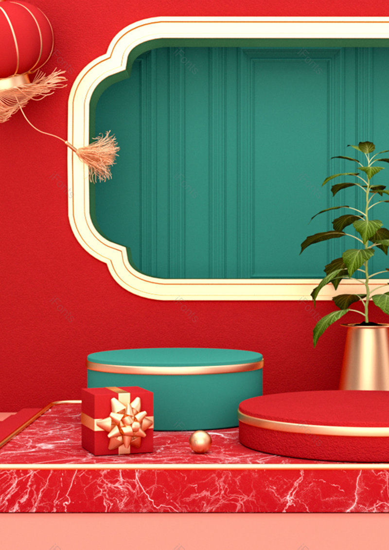 中国风复古C4D立体创意空间艺术背景设计,插画/手绘图,插画/手绘图库,插画/手绘图下载,插画/手绘